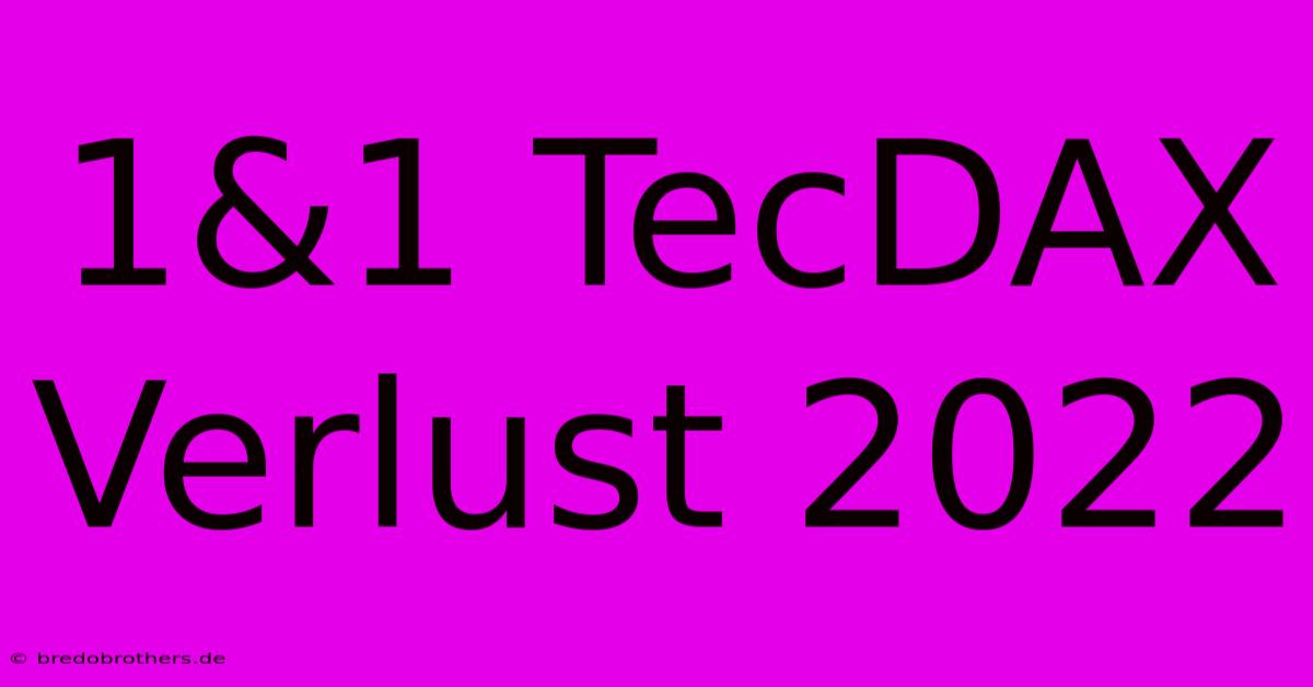 1&1 TecDAX Verlust 2022