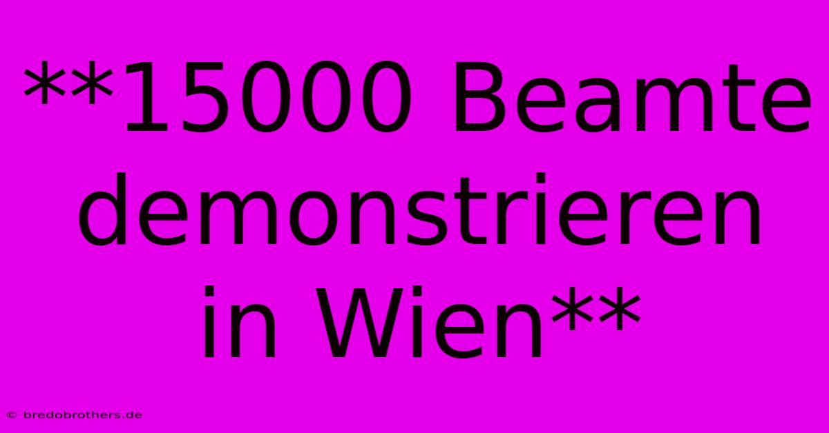 **15000 Beamte Demonstrieren In Wien**