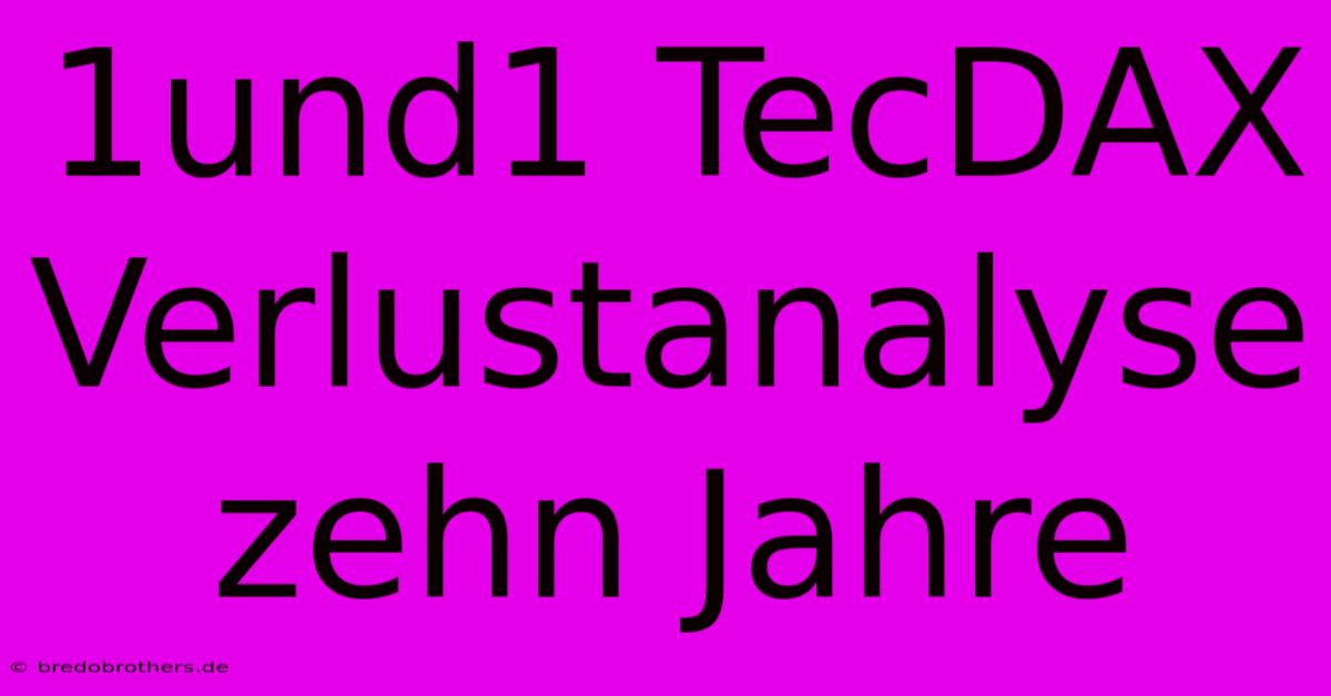 1und1 TecDAX Verlustanalyse Zehn Jahre