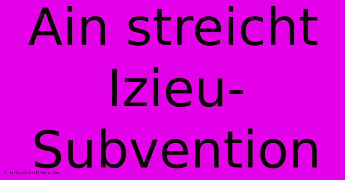 Ain Streicht Izieu-Subvention