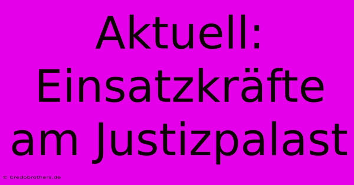 Aktuell: Einsatzkräfte Am Justizpalast