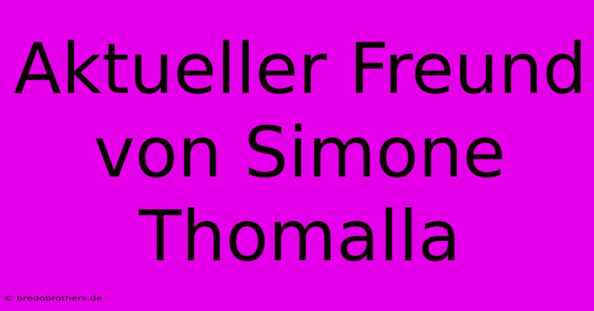 Aktueller Freund Von Simone Thomalla