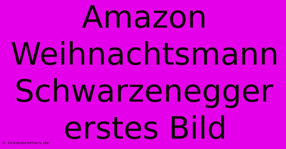 Amazon Weihnachtsmann Schwarzenegger Erstes Bild