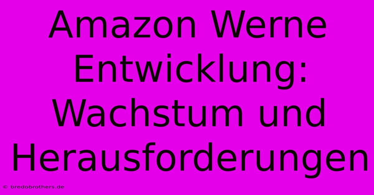 Amazon Werne Entwicklung: Wachstum Und Herausforderungen