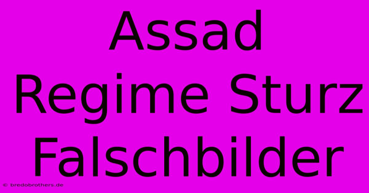 Assad Regime Sturz Falschbilder