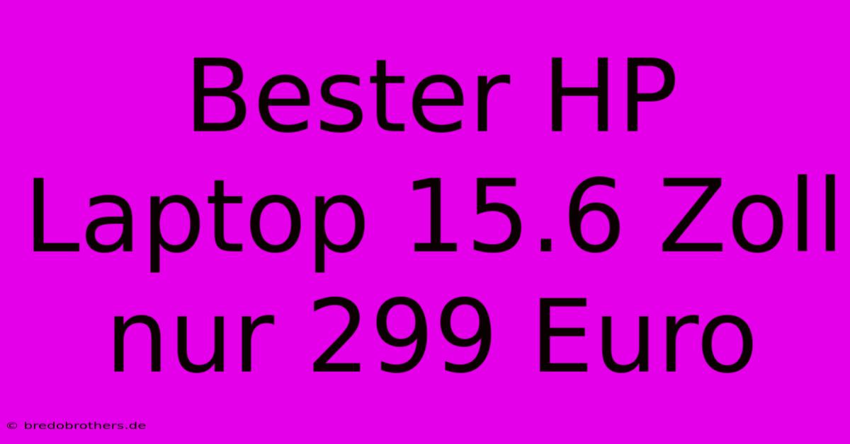 Bester HP Laptop 15.6 Zoll Nur 299 Euro