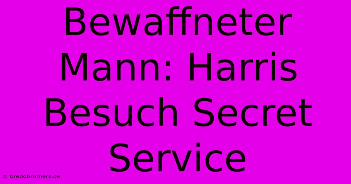 Bewaffneter Mann: Harris Besuch Secret Service