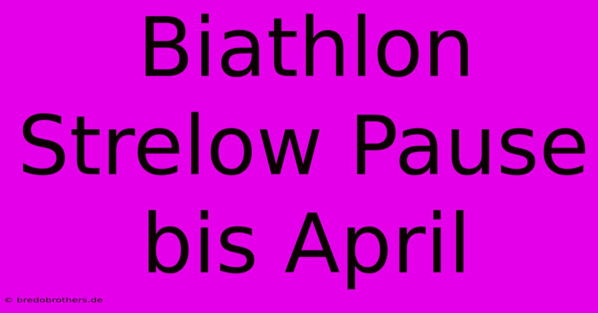 Biathlon Strelow Pause Bis April