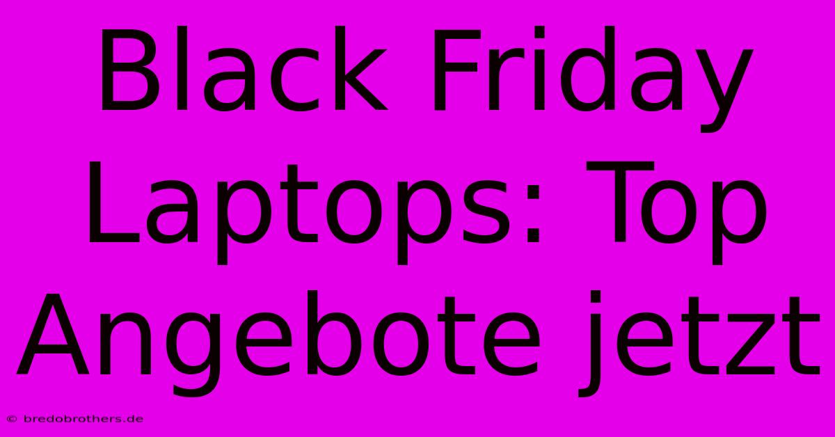 Black Friday Laptops: Top Angebote Jetzt