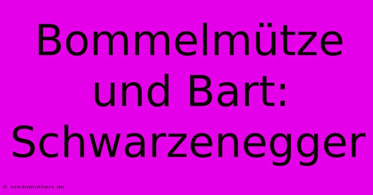 Bommelmütze Und Bart: Schwarzenegger