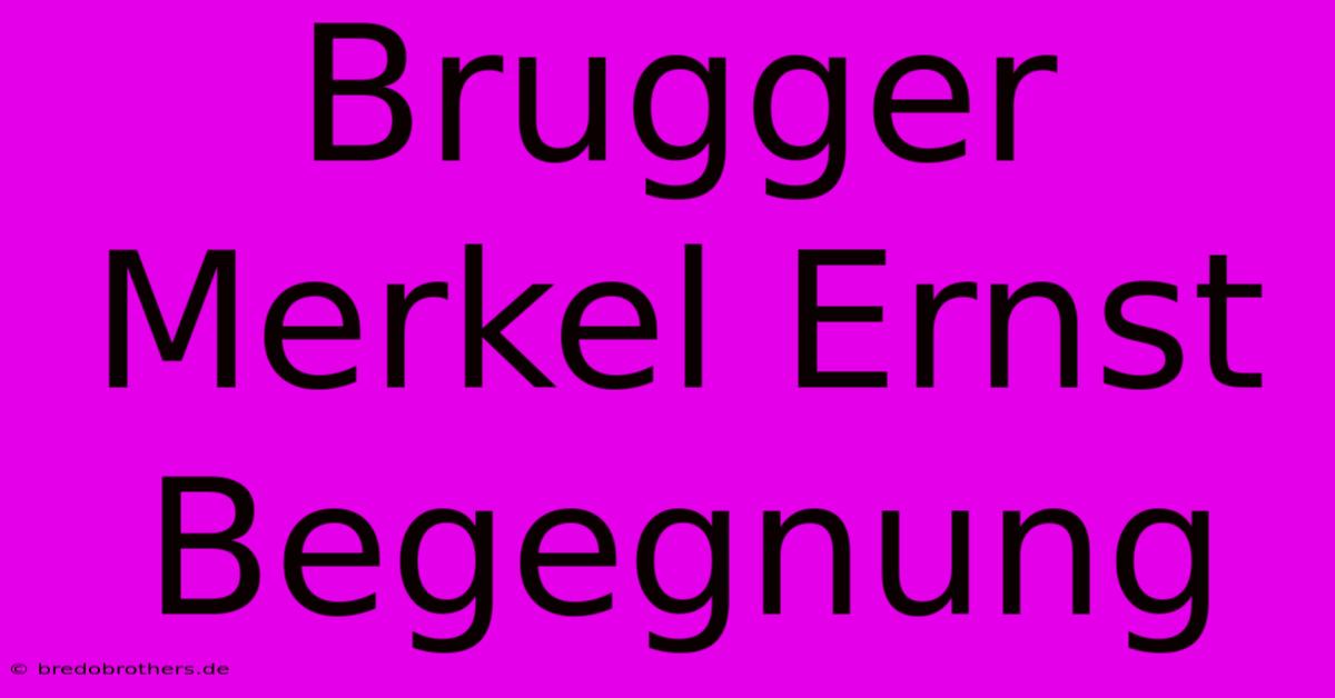 Brugger Merkel Ernst Begegnung