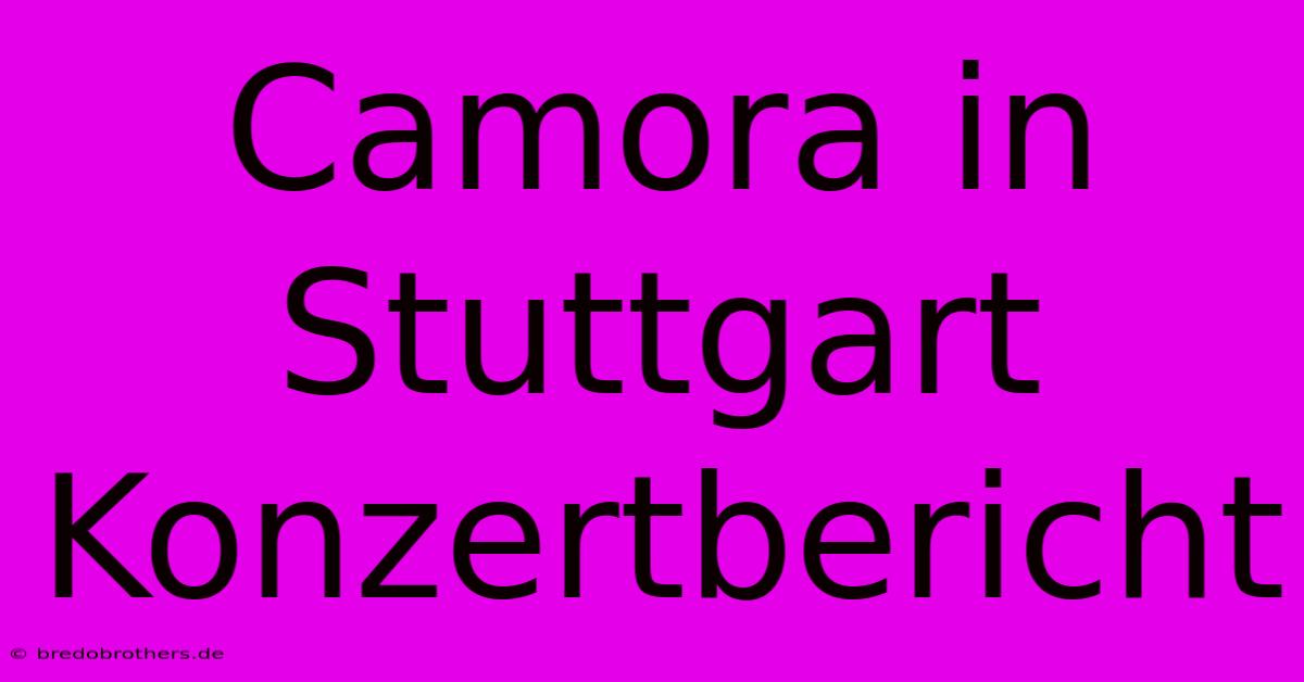 Camora In Stuttgart Konzertbericht