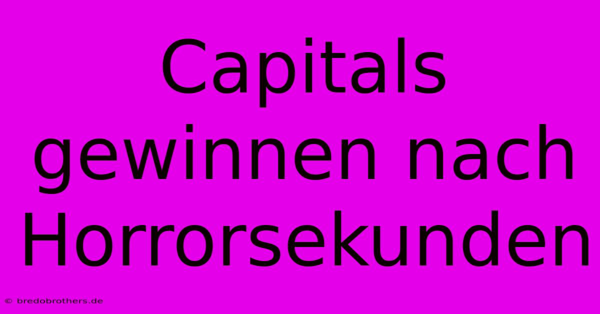 Capitals Gewinnen Nach Horrorsekunden