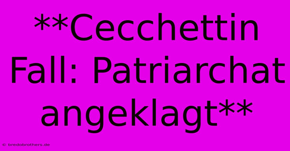 **Cecchettin Fall: Patriarchat Angeklagt**