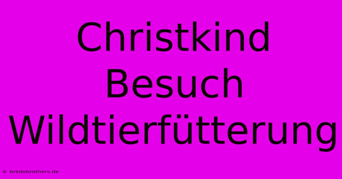 Christkind Besuch Wildtierfütterung  