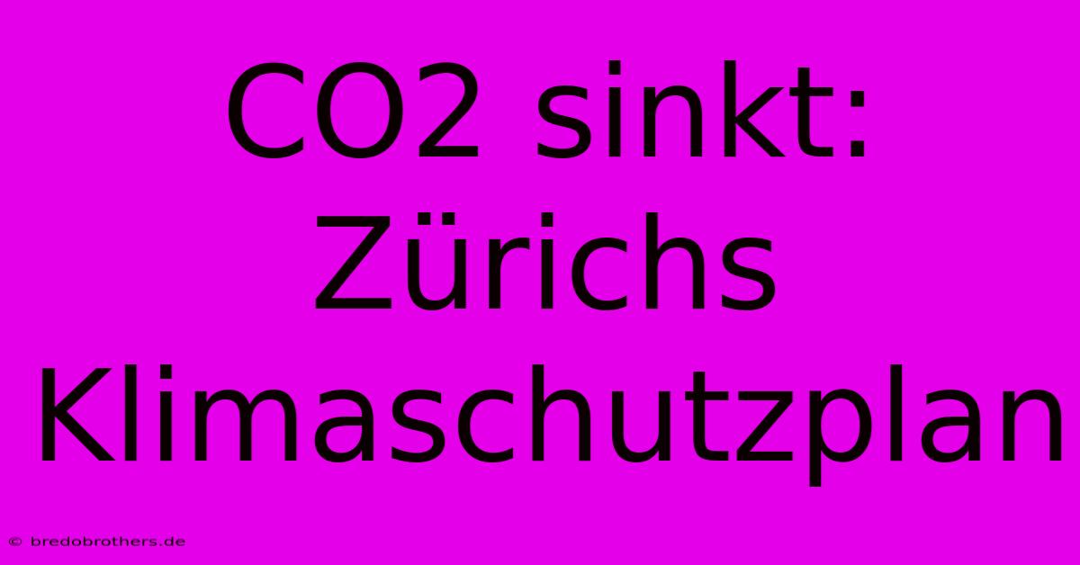 CO2 Sinkt: Zürichs Klimaschutzplan