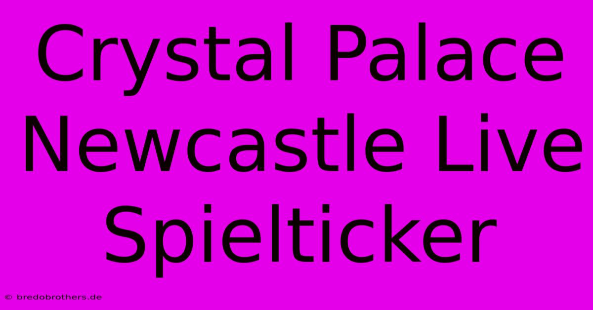 Crystal Palace Newcastle Live Spielticker