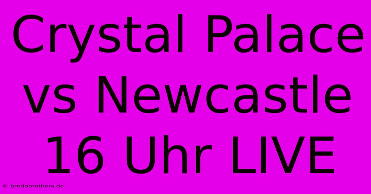 Crystal Palace Vs Newcastle 16 Uhr LIVE