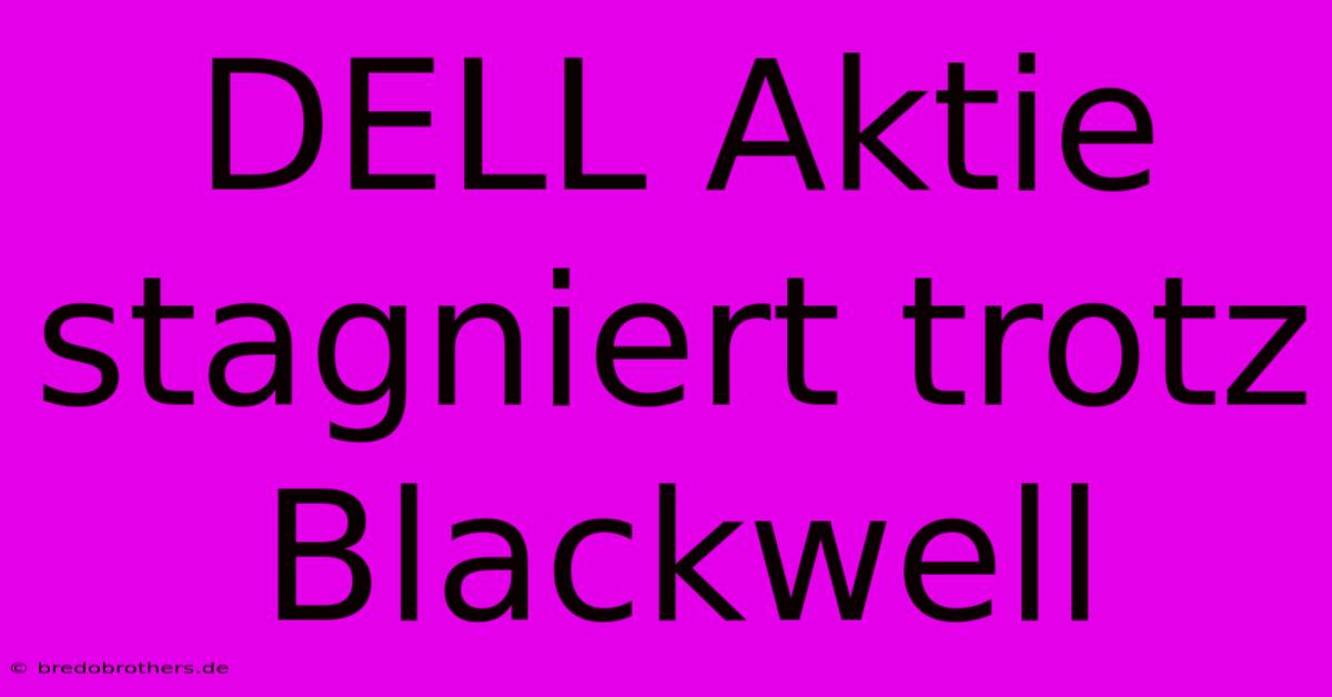 DELL Aktie Stagniert Trotz Blackwell