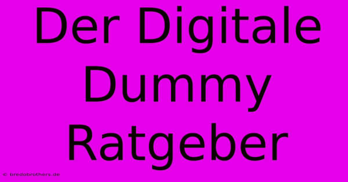 Der Digitale Dummy Ratgeber