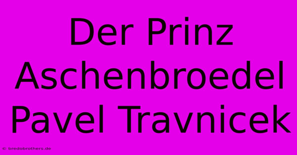 Der Prinz Aschenbroedel Pavel Travnicek