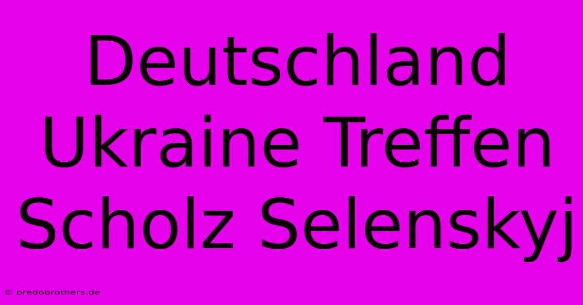 Deutschland Ukraine Treffen Scholz Selenskyj