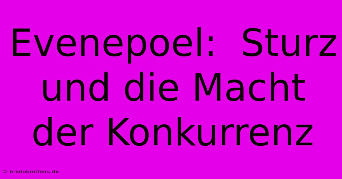 Evenepoel:  Sturz Und Die Macht Der Konkurrenz