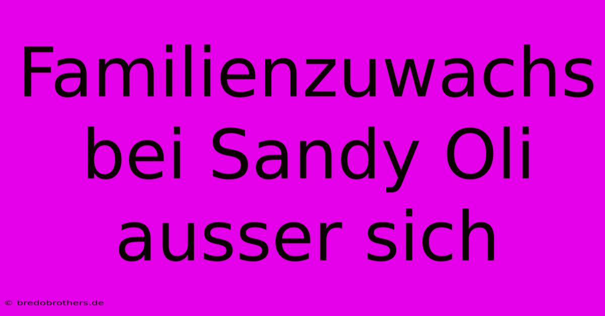 Familienzuwachs Bei Sandy Oli Ausser Sich