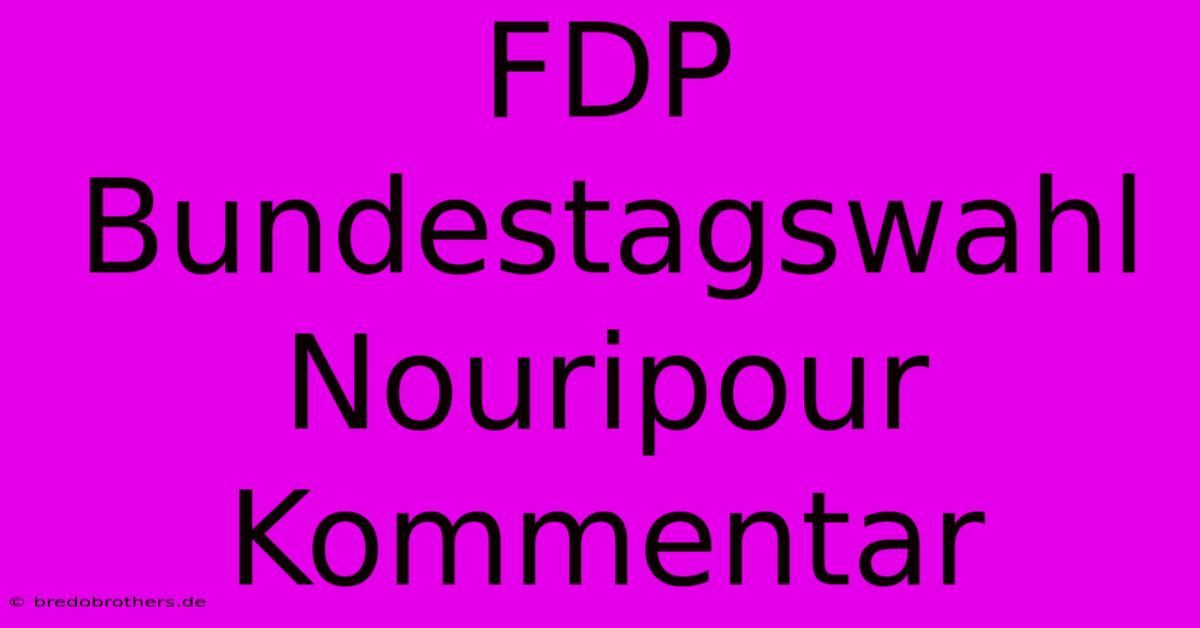 FDP Bundestagswahl Nouripour Kommentar