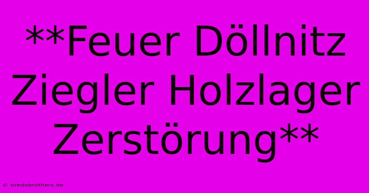 **Feuer Döllnitz Ziegler Holzlager Zerstörung**