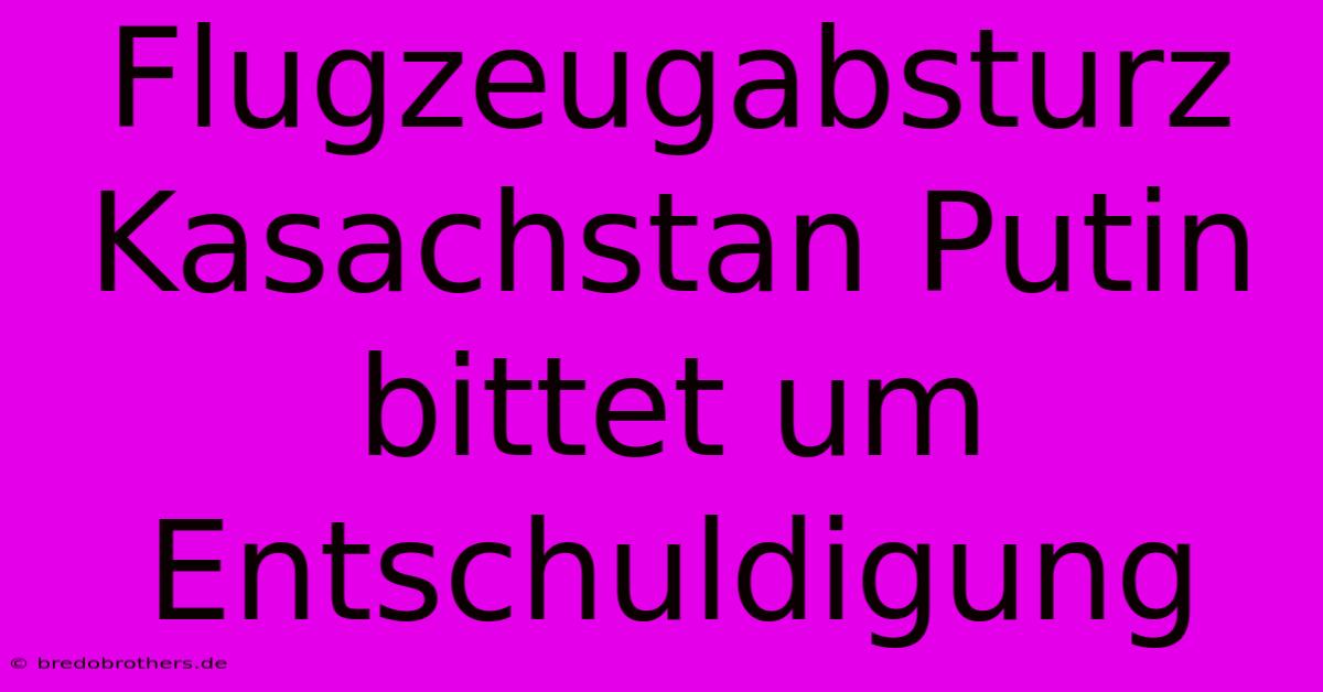 Flugzeugabsturz Kasachstan Putin Bittet Um Entschuldigung