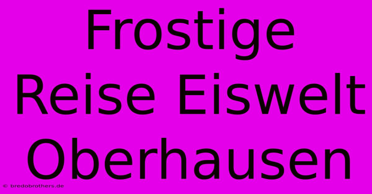 Frostige Reise Eiswelt Oberhausen