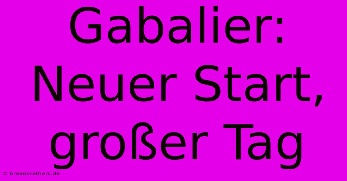 Gabalier:  Neuer Start, Großer Tag