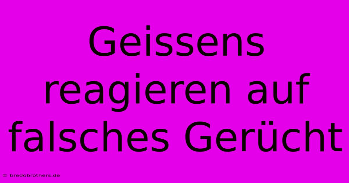 Geissens Reagieren Auf Falsches Gerücht