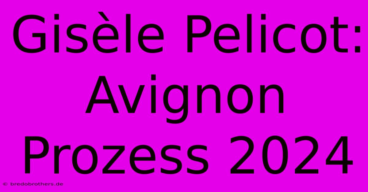 Gisèle Pelicot: Avignon Prozess 2024