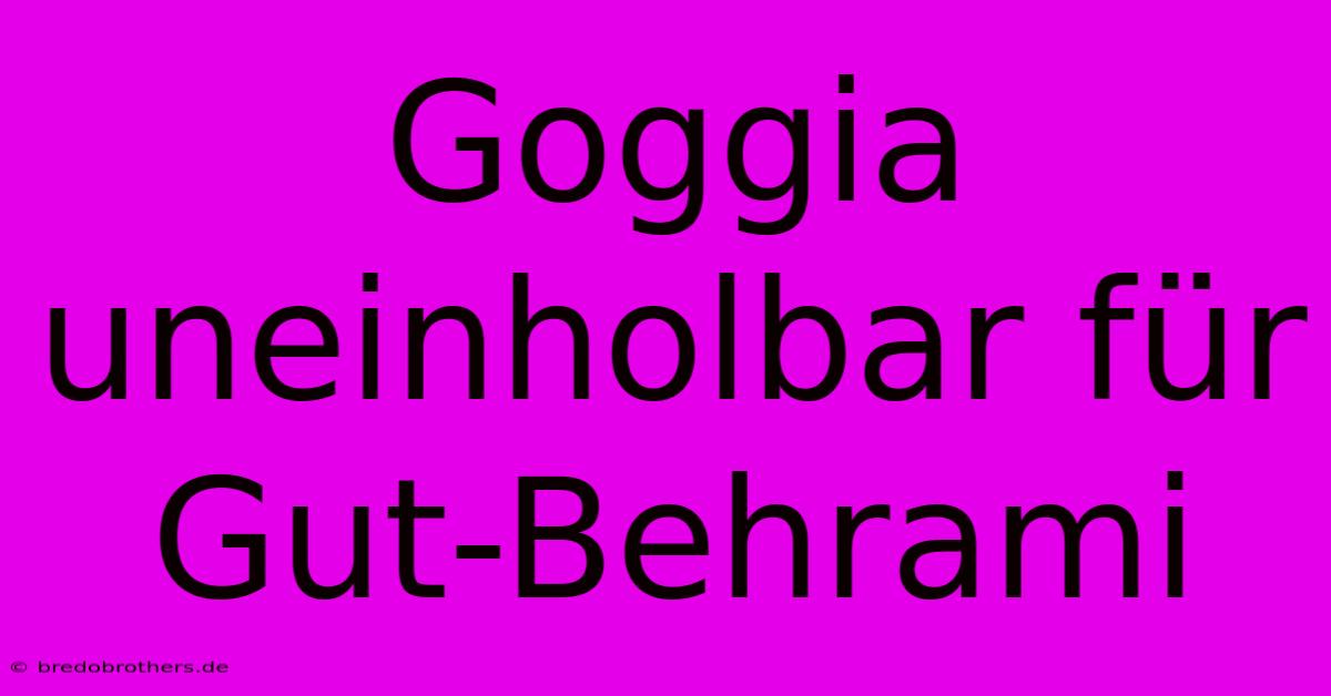 Goggia Uneinholbar Für Gut-Behrami