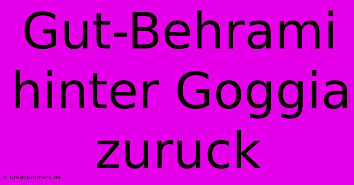 Gut-Behrami Hinter Goggia Zuruck