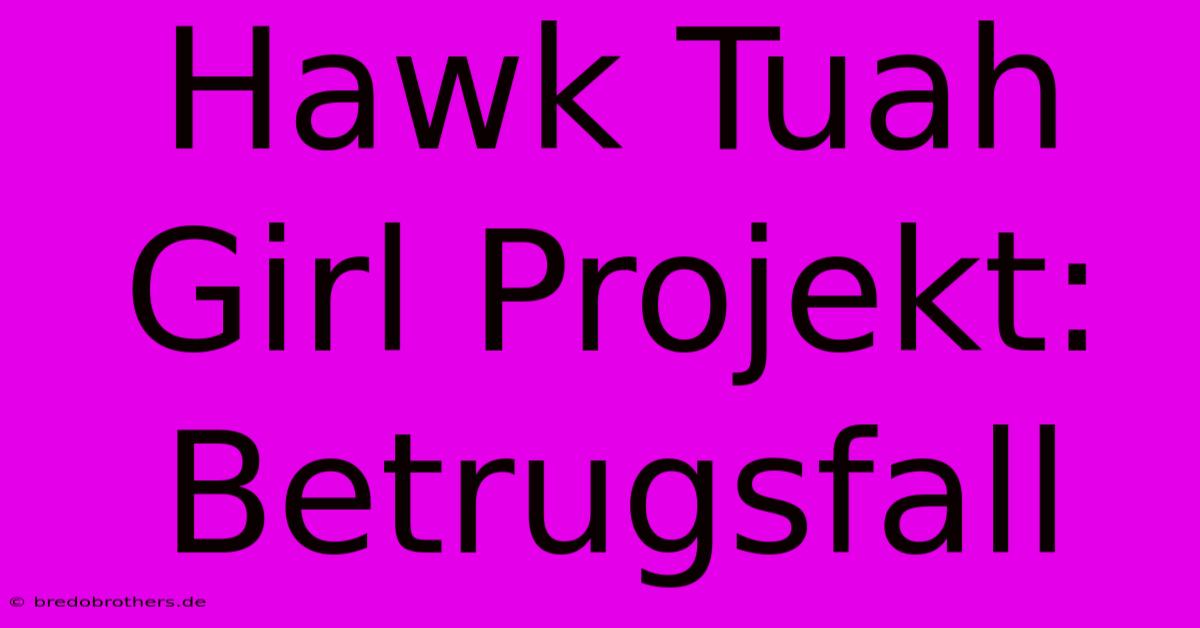 Hawk Tuah Girl Projekt: Betrugsfall