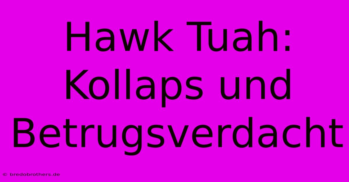 Hawk Tuah: Kollaps Und Betrugsverdacht