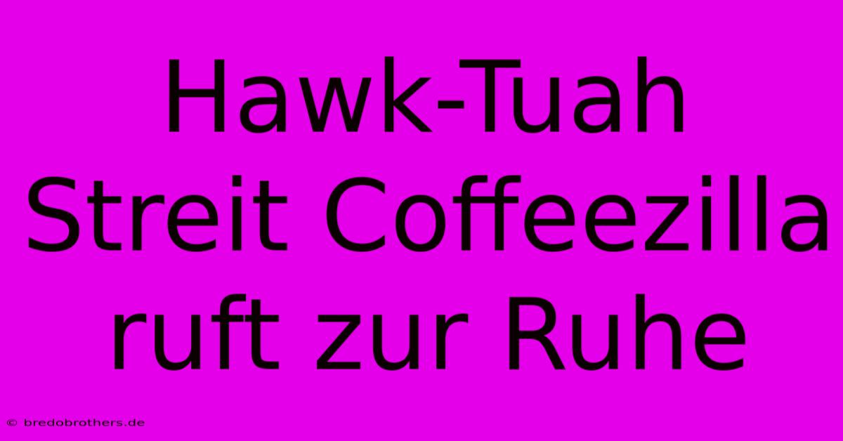 Hawk-Tuah Streit Coffeezilla Ruft Zur Ruhe