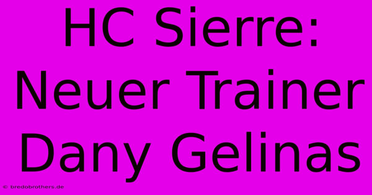 HC Sierre: Neuer Trainer Dany Gelinas