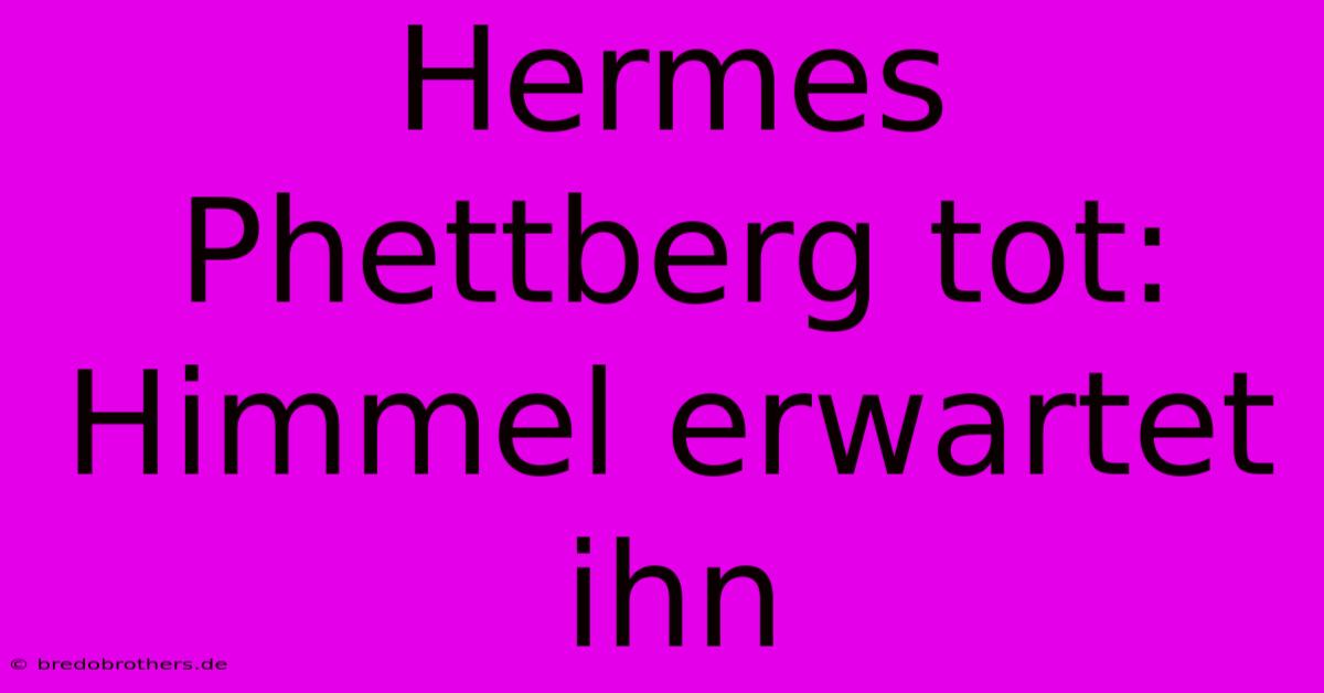 Hermes Phettberg Tot: Himmel Erwartet Ihn