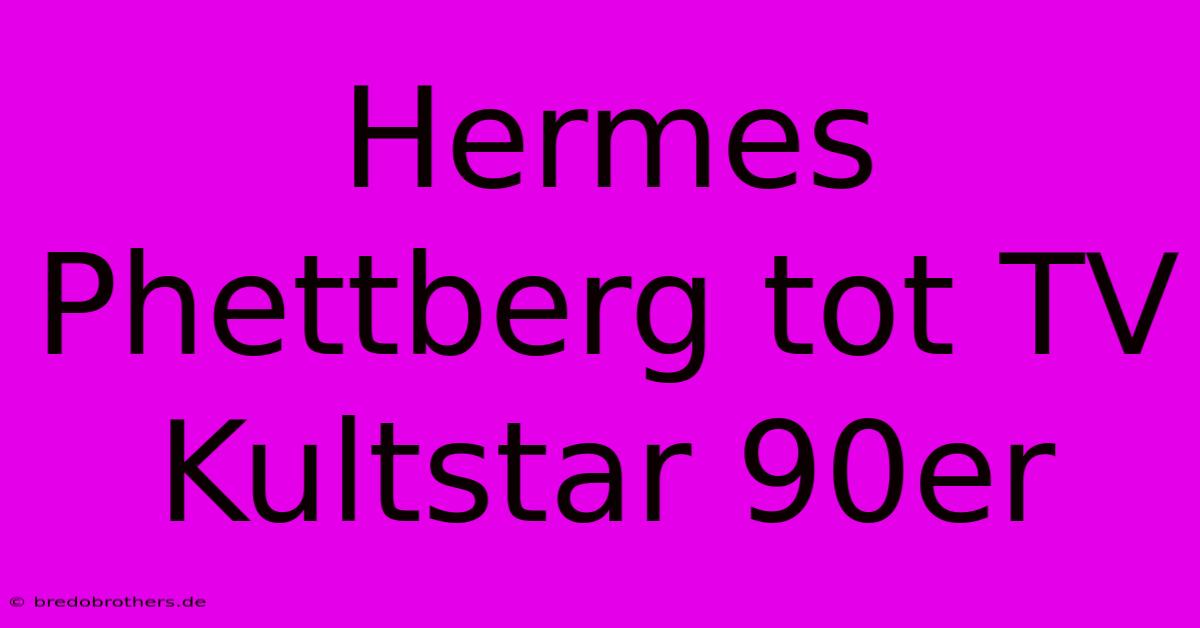 Hermes Phettberg Tot TV Kultstar 90er