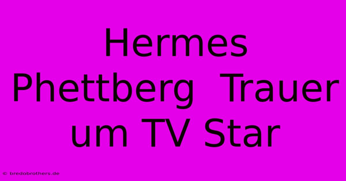 Hermes Phettberg  Trauer Um TV Star