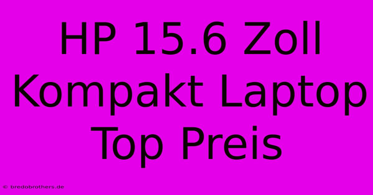 HP 15.6 Zoll Kompakt Laptop Top Preis