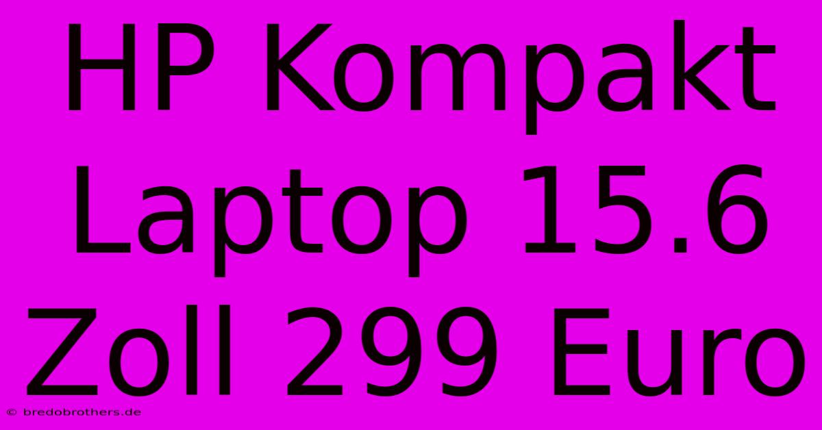 HP Kompakt Laptop 15.6 Zoll 299 Euro