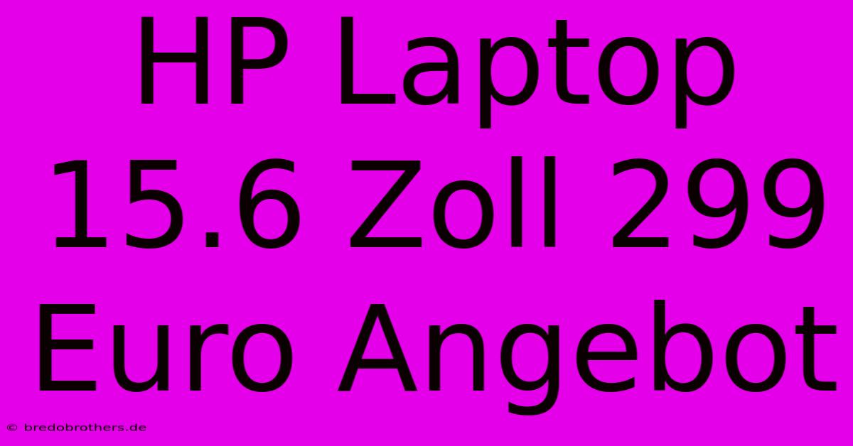 HP Laptop 15.6 Zoll 299 Euro Angebot