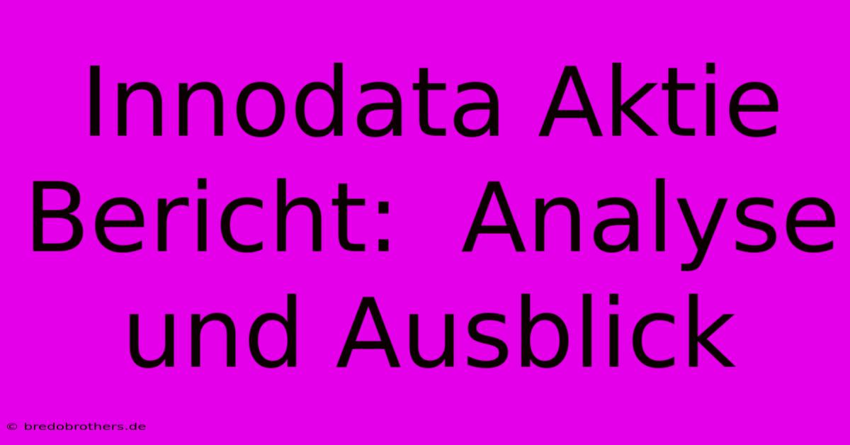 Innodata Aktie Bericht:  Analyse Und Ausblick