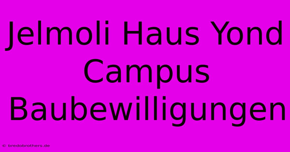 Jelmoli Haus Yond Campus Baubewilligungen