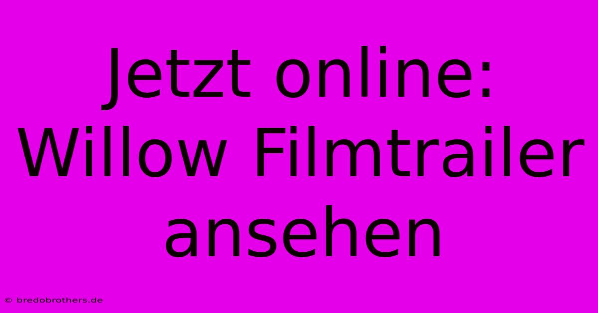 Jetzt Online: Willow Filmtrailer Ansehen